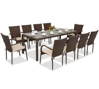 Meubles en résine tressée pour le jardin Milan pour 10 personnes avec une grande table Garden Point