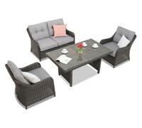 Meubles en résine tressée Toledo Apetito 4 anthracite Garden Point