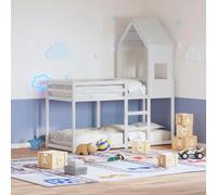 Meubles, lits et accessoires, accessoires de cadre de lit et de lit, toit de lit pour enfants, blanc, 55 x 84 x 132 cm, pin massif