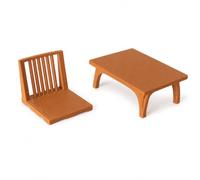 Meubles Maison Poupée Style Japonais, 1 Table + 1 Chaise | Composants mobilier, Décoration Miniature, Création Diorama, Pour Jeunes Joueurs