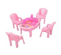 Meubles Miniatures - 1:16 Pollhouse Dining Table Ensemble avec 4 chaises et Tableaux de Table, Conception détaillée de Simulation élevée, matériau sans sécurité Non Toxique, (Type 2)