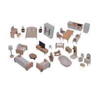 Meubles Miniatures pour Maison De | Maison de Jouet Réaliste avec Éléments de Jeu,Mobilier Interactif pour De | pour École Maternelle Voyage Crèche Jeu De Rôle Fête