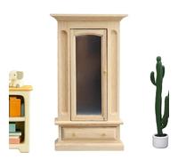 Meubles miniatures pour maison de poupée | 1 12 échelle avec miroir et détails réalistes - Accessoires de maison de poupée miniatures - pour anniversaire, vacances, maison, chambre, écran, collection