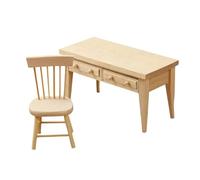 Meubles miniatures - Table et chaise en petit format - Accessoires de maison de à l'échelle 1 12 - Jouet de jeu de rôle pour - Jardins de contes de fées - Maquette architecturale