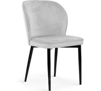 MEUBLES PAWS ALINE argent seau moderne chaise rembourrée pour salon, restaurant, cuisine, chaise de restaurant, chaise de cuisine, velours