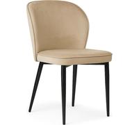 MEUBLES PAWS ALINE beige seau moderne chaise rembourrée pour salon, restaurant, cuisine, chaise de restaurant, chaise de cuisine, velours