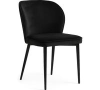 MEUBLES PAWS ALINE noir seau moderne chaise rembourrée pour salon, restaurant, cuisine, chaise de restaurant, chaise de cuisine, velours