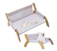 Meubles pour chiots à rayures : 53,5 x 46 x 28 cm. Dimensions du produit : matériau en bois massif, poids 900 g. Point décoratif pour la sieste, refroidissement d'été, chaleur hivernale