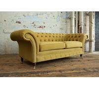 Meubles rembourrés classiques Chesterfield canapé textile cuir tissu velours trois places