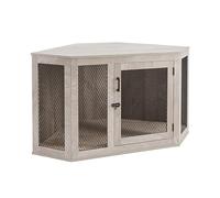 Meubles rustiques robustes pour cage de chien - Maison décorative 2 en 1 et table d'appoint pour une utilisation en intérieur