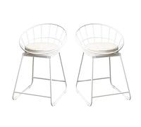 Meubles Tabouret de pub Tabourets de bar Lot de 2 chaises de petit-déjeuner Chaise haute et coussin Dossier d'assise Confort Cuisine Comptoir de petit-déjeuner Serre Bea150 kg/Hauteur d'assise 75 cm