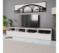 Meubles TV 2 pcs Bois d'ingénierie 95x35x36 cm Blanc Blanc G