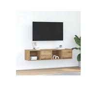 vidaXL Meubles TV 2 pcs chêne artisanal 60x31x25,5cm bois d'ingénierie