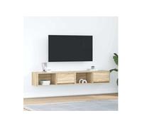 vidaXL Meubles TV 2 pcs chêne Sonoma 80x31x25,5 cm Bois d'ingénierie, Banc TV, Meuble HiFi, Centre de Divertissement, Buffet TV, Meuble multimédia