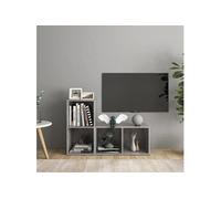 Meubles TV 2 pcs Gris béton 72x35x36,5 cm Bois d ingénierie