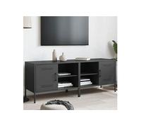 vidaXL Meubles TV 2 pcs noir 68x39x50,5 cm acier