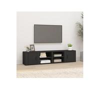 Meubles TV 2 pcs Noir 80x31,5x36 cm Bois d ingénierie