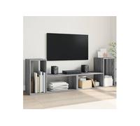 vidaXL Meubles TV 2 pcs sonoma gris 75x30x50 cm bois d'ingénierie