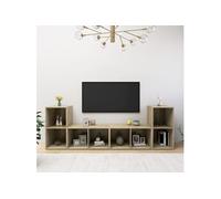 Meubles TV Armoires Salon Rangement 4 pcs Chêne Sonoma Bois d'Ingénierie vidaXL