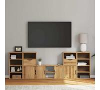 Meubles TV 5 pcs avec rangement ODDA bois de pin massif