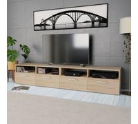 Meubles TV Armoire de Télévision Salon 2 pcs Bois d’Ingénierie Blanc vidaXL