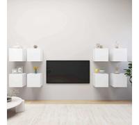 Meubles TV muraux 8 pcs Blanc 30,5x30x30 cm