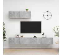 Meubles TV Armoires de Télévision Salon 3 pcs Blanc Bois d'Ingénierie vidaXL