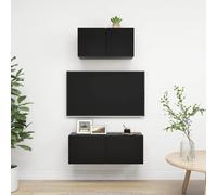 Meubles TV Armoires de Télévision Salon 3 pcs Blanc Bois d'Ingénierie vidaXL