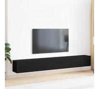 vidaXL Ensemble Meuble TV 3 pcs Chêne Noir 80 x 30 x 30 cm, Salon, Meuble Moderne de Rangement, unité rectangulaire, Armoire Murale, Organiseur d'étagères, Installation TV contemporaine