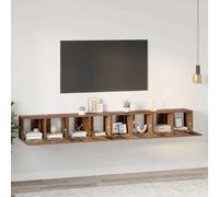 vidaXL Ensemble meuble TV 4 pièces Armoires de télévision Salon Bois d'ingénierie Blanc