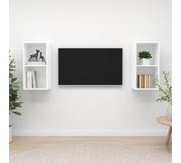 Meubles TV Armoires Salon Muraux 2 pcs Gris Béton Bois d'Ingénierie vidaXL