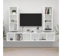 Meubles TV Armoires Salon Muraux 4 pcs Chêne Sonoma Bois d'Ingénierie vidaXL
