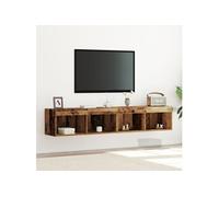 Meubles Tv Vidaxl Avec Lumières Led 2 Pcs Bois Ancien 80x30x30 Cm
