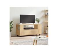 vidaXL Meubles TV chêne sonoma 102x34,5x43 cm bois d'ingénierie 833745