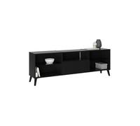 Meubles TV/Hifi Lowboard - Décor noir - L153,5 x H52 x P31,5 cm - Fabriqué en Allemagne