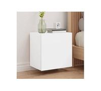 Vidaxl Meubles Tv Muraux 2 Pcs Blanc 40,5x30x40 Cm Bois D'ingénierie Multicolore