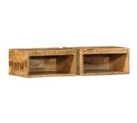 Meubles TV muraux 2 pcs bois de manguier massif brut