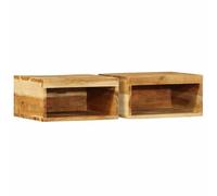 vidaXL Meubles TV muraux 2 pcs en bois massif d'acacia