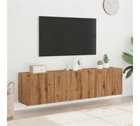 Meubles TV muraux 2 pcs chêne artisanal 80x30x41 cm chêne G