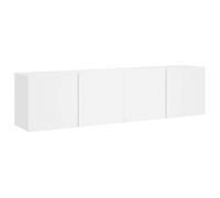 Meubles TV muraux 2 pcs - Compartiments - blanc 80x30x41cm Meuble Hifi Complet/armoire multimédia Aspect Elegant* 4396041