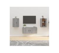 Meubles TV muraux 2 pcs Sonoma gris 40x34,5x60 cm816669