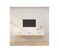vidaXL Meubles TV muraux 3 pcs blanc 80x34,5x40 cm
