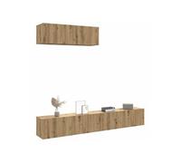 Meubles TV muraux 3 pcs chêne artisanal 100x30x30 cm