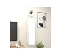 vidaXL 4X Meubles TV Muraux Centre de Divertissement Armoire Suspendue Meuble Stéréo Salon Salle de Séjour Maison Intérieur Blanc 30,5x30x30 cm