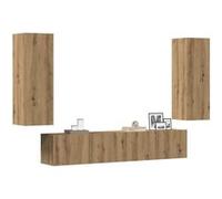 Meubles TV muraux 4 pcs chêne artisanal bois d ingénierie G