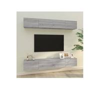 Meubles TV muraux 4 pcs sonoma gris 100x30x30 cm