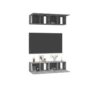 4x Meubles TV Muraux Chêne Sonoma 100x30x30cm Centres de Divertissement vidaXL