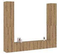 Meubles TV muraux 6 pcs chêne artisanal bois d ingénierie G