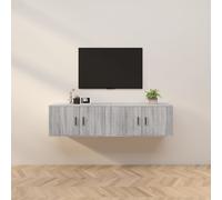 Meubles TV Muraux Armoires Télévision de Rangement 2 pcs Chêne Fumé vidaXL
