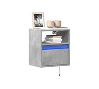 Vidaxl Meubles Tv Muraux Et Lumières Led 2 Pcs Gris Béton 41x31x45 Cm Multicolore